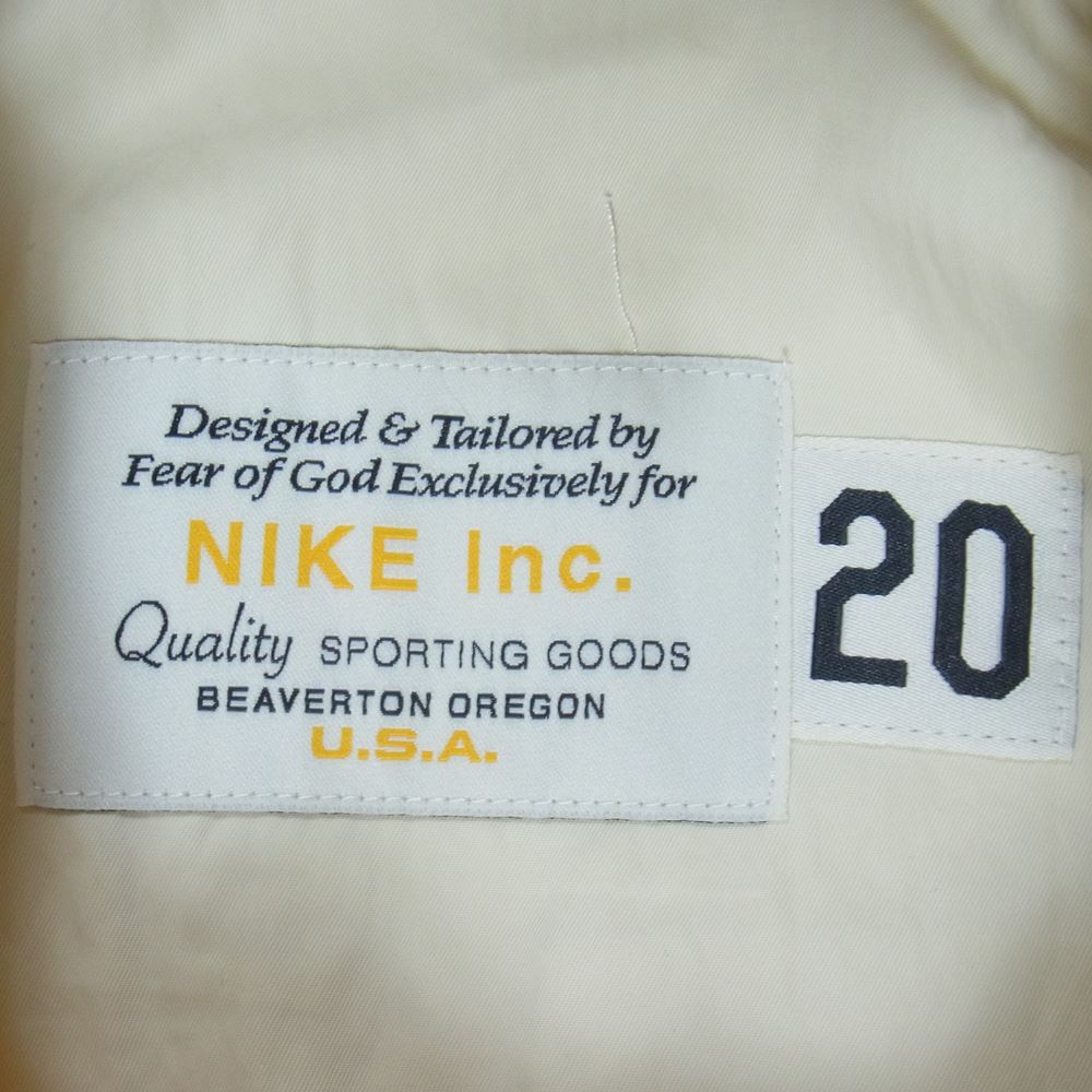 FEAR OF GOD フィアオブゴッド CU4694-271 × NIKE ナイキ NRG W BASKETBALL JACKET バスケットボール ブルゾン ナイロン ジャケット オフホワイト系 ベージュ系 XS【中古】