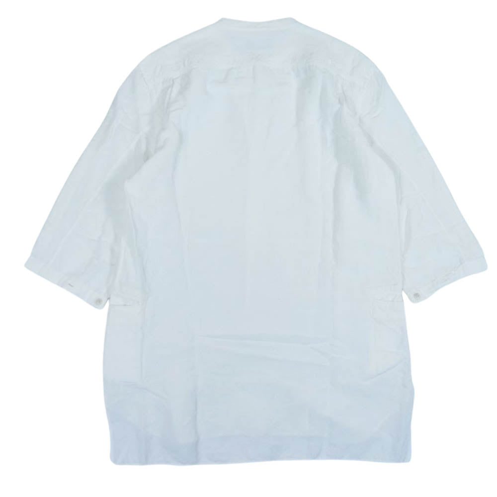 nonnative ノンネイティブ NN-S2719 TRAVELER PULLOVER LONG SHIRT トラベラー プルオーバー ロング 袖七分丈 ノーカラー シャツ ホワイト系 1【中古】