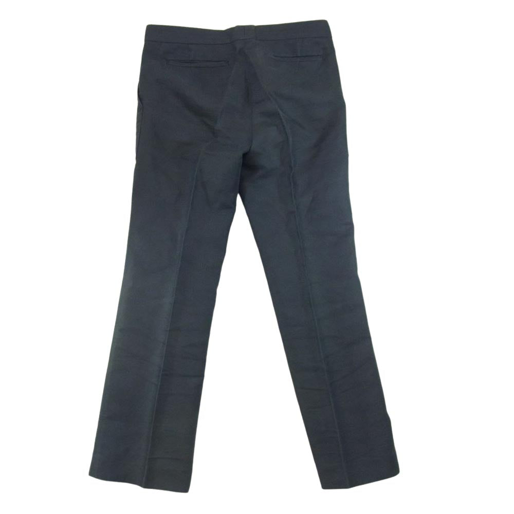 Drawer ドゥロワー 6514-236-0527 コットンツイル 麻 シルク混 スリム パンツ  ネイビー系 38【中古】