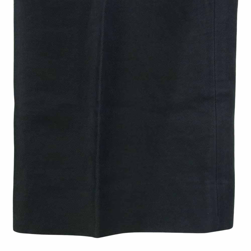 Drawer ドゥロワー 6514-236-0527 コットンツイル 麻 シルク混 スリム パンツ  ネイビー系 38【中古】
