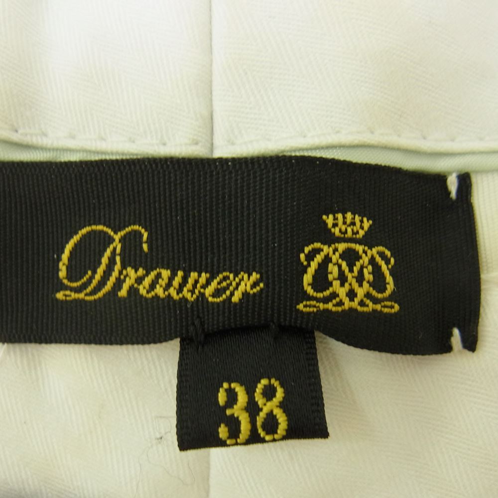 Drawer ドゥロワー 6514-236-0993 ギャバジン テーパード パンツ オフホワイト系 38【中古】