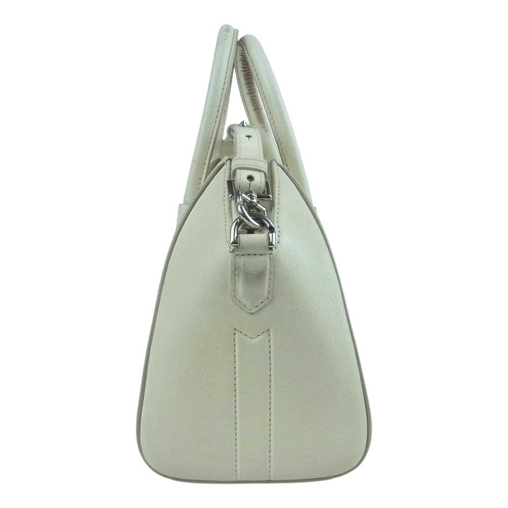 GIVENCHY ジバンシィ MP B 0197 Sugar Goatskin Mini Antigona アンティゴナ ミニ ハンドバッグ ショルダー バッグ 2WAY オフホワイト系【中古】