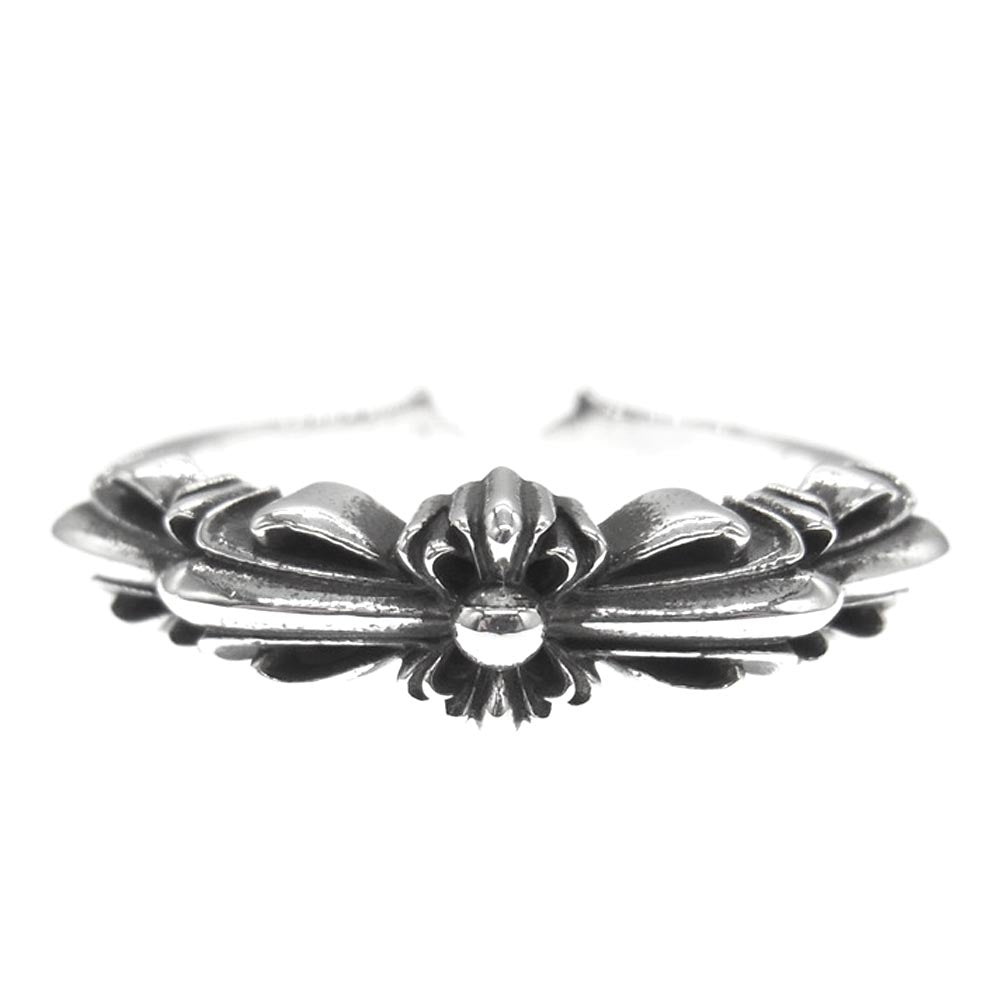 CHROME HEARTS クロムハーツ（原本無） ベイビ－クラシック ダブルフローラル リング シルバー系【中古】