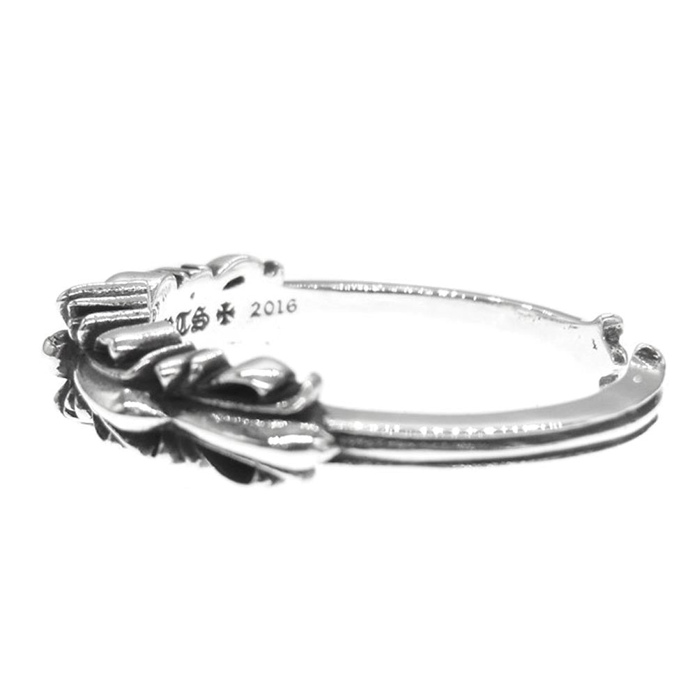 CHROME HEARTS クロムハーツ（原本無） ベイビ－クラシック ダブルフローラル リング シルバー系【中古】