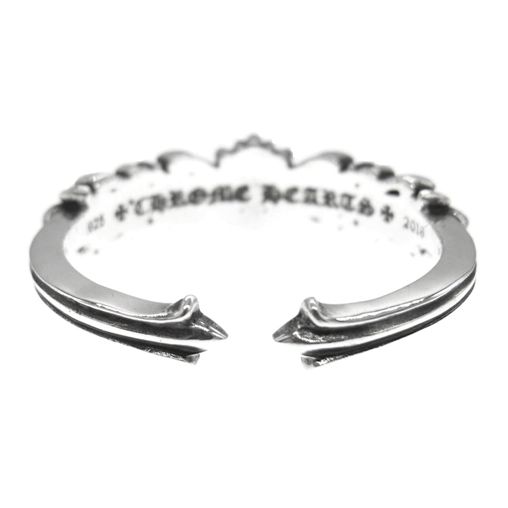 CHROME HEARTS クロムハーツ（原本無） ベイビ－クラシック ダブルフローラル リング シルバー系【中古】