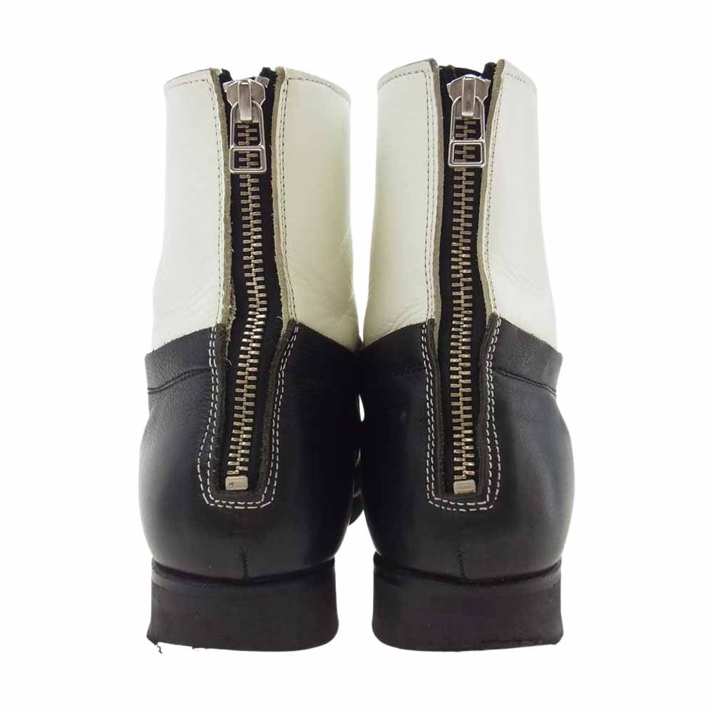 Yohji Yamamoto ヨウジヤマモト 14SS FG-E08-734 2トーン バックジップ レースアップ ウイングチップ ブーツ ブラック系 ホワイト系 4【中古】