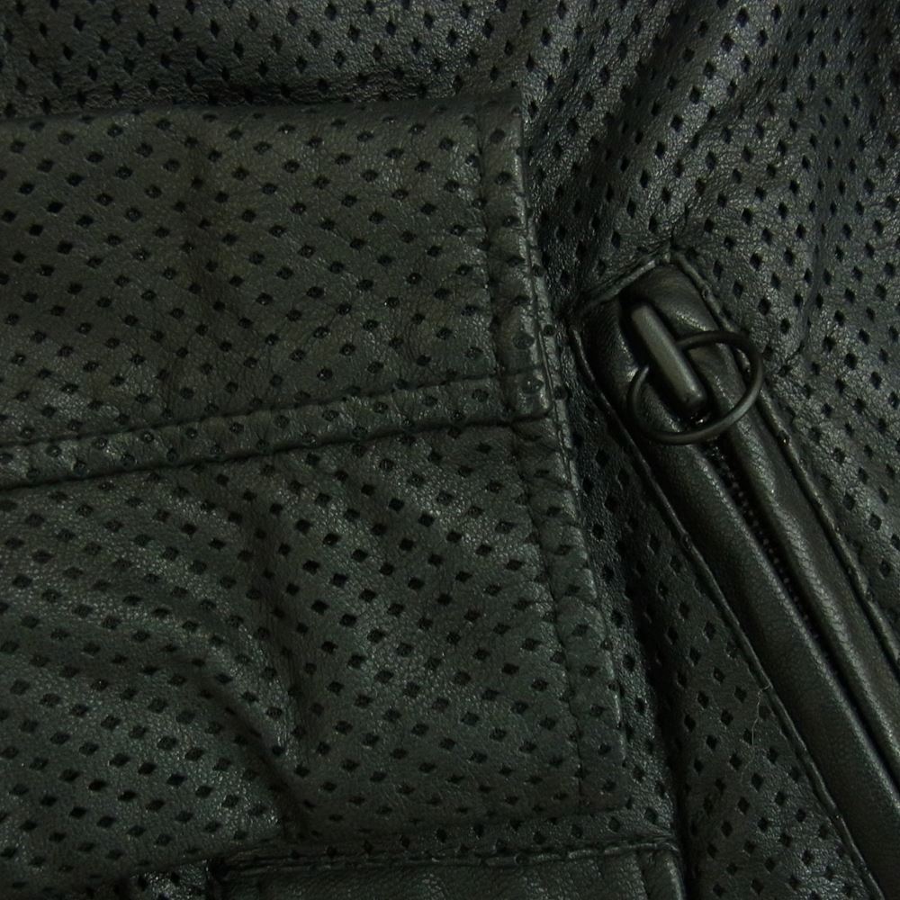 Yohji Yamamoto ヨウジヤマモト Y-3 ワイスリー 1BI001パンチング シープレザー ダブルライダース ジャケット ブラック系 S/P【中古】