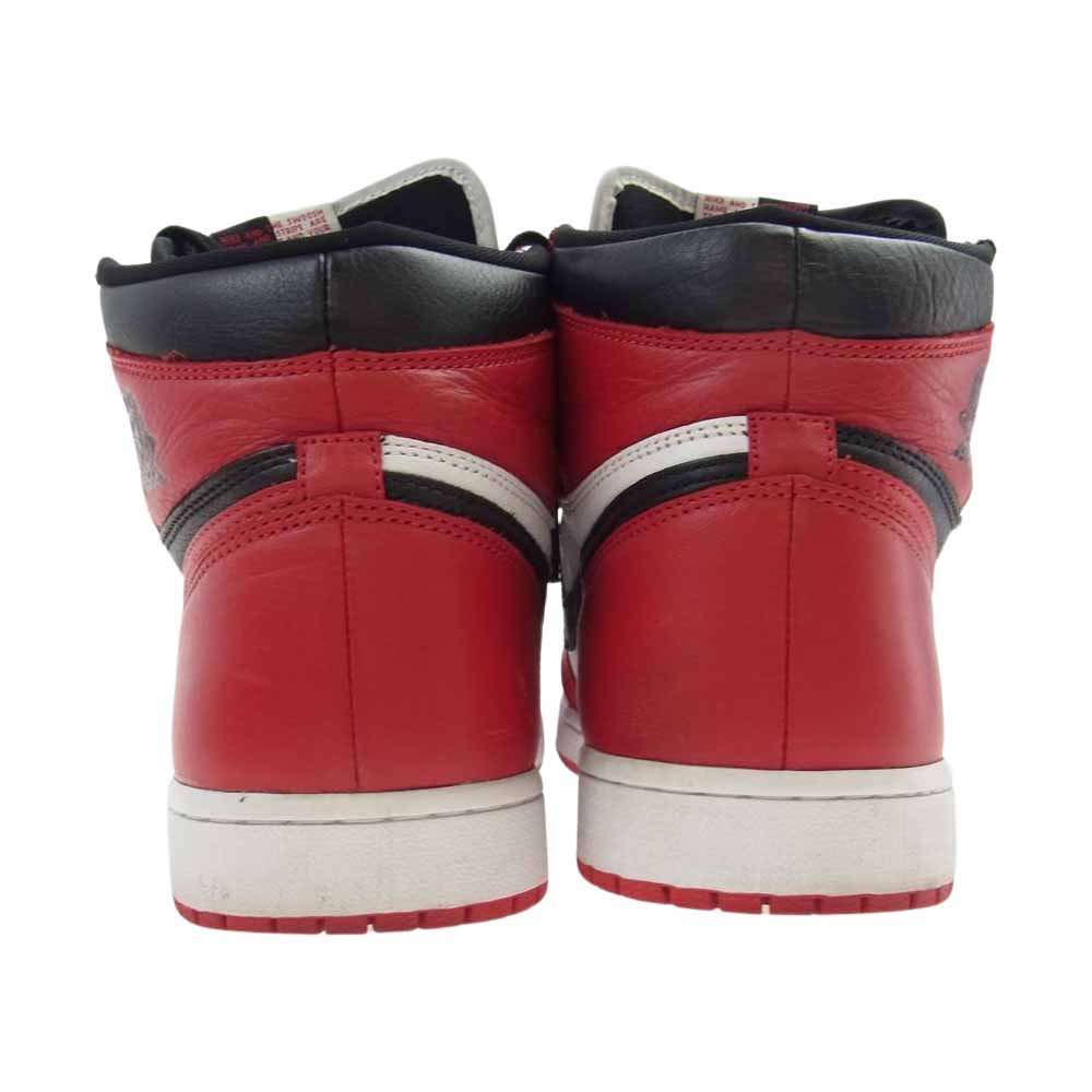 NIKE ナイキ 861428-061 AIR JORDAN 1 RETRO HIGH OG NRG HOMAGE TO HOME エアジョーダン1 レトロ ハイ オマージュトゥーホーム スニーカー ブラック系 レッド系 28.5cm【中古】