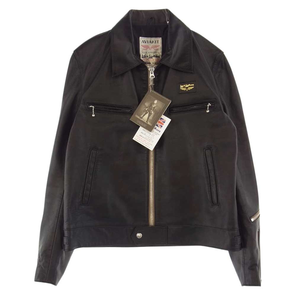 Lewis Leathers ルイスレザー 551TR DOMINATOR ドミネーター ラットランドシープ 羊革 裏ナイロン シングル レザー ライダース ジャケット ブラック系 40【美品】【中古】