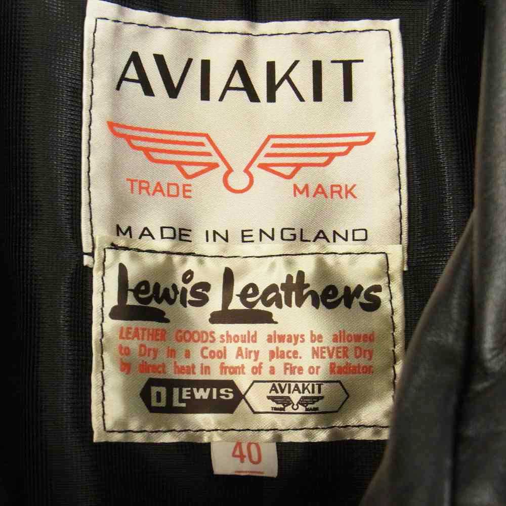 Lewis Leathers ルイスレザー 551TR DOMINATOR ドミネーター ラットランドシープ 羊革 裏ナイロン シングル レザー ライダース ジャケット ブラック系 40【美品】【中古】