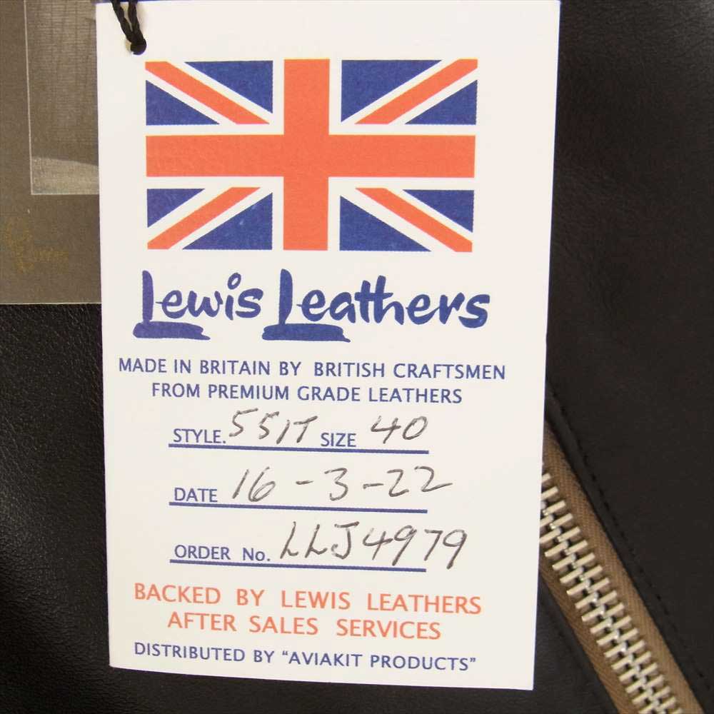 Lewis Leathers ルイスレザー 551TR DOMINATOR ドミネーター ラットランドシープ 羊革 裏ナイロン シングル レザー ライダース ジャケット ブラック系 40【美品】【中古】