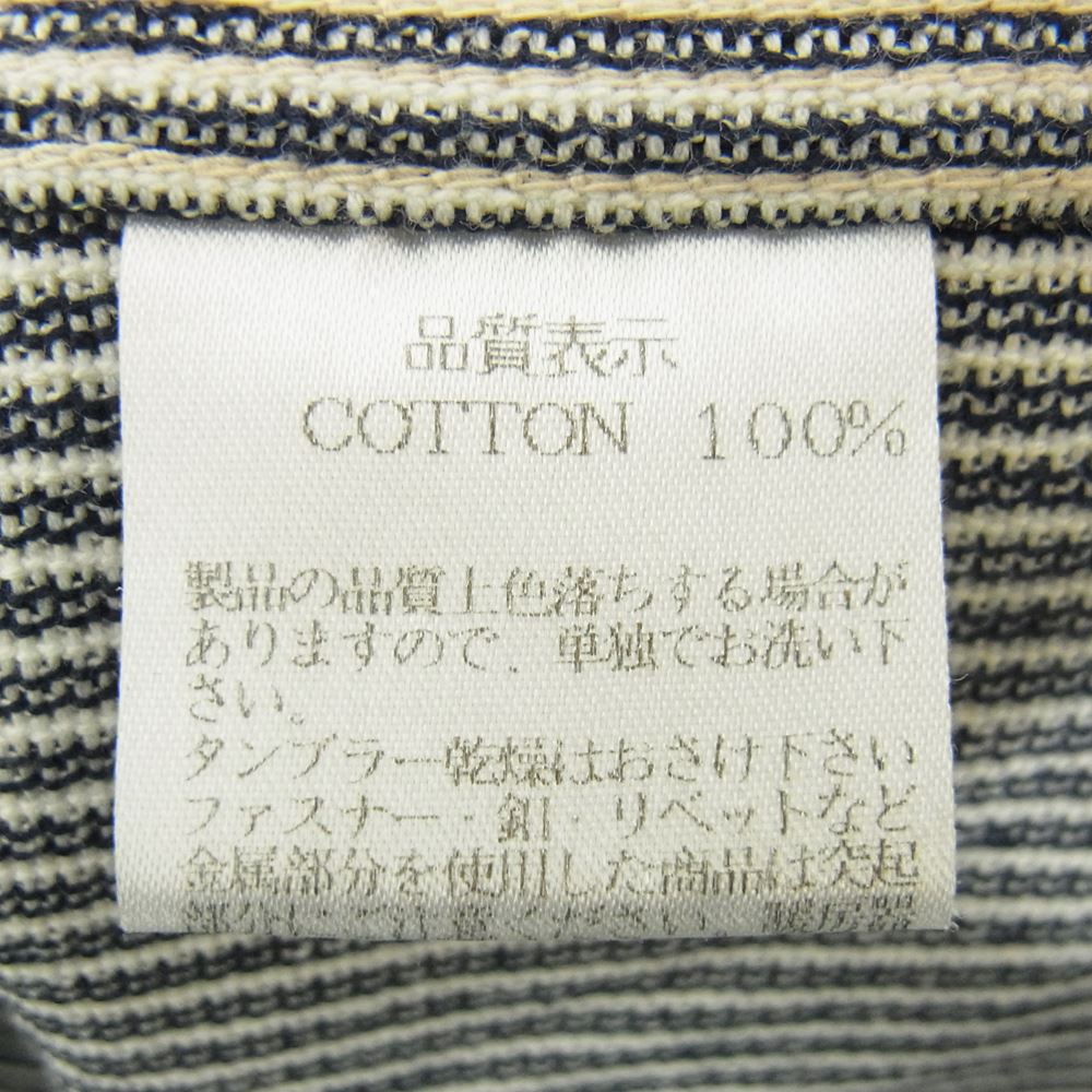 ザフラットヘッド  半袖シャツ ヒッコリー ワーク 半袖 シャツ PIN HICKORY S/S WORK SHIRT ネイビー系 36【中古】