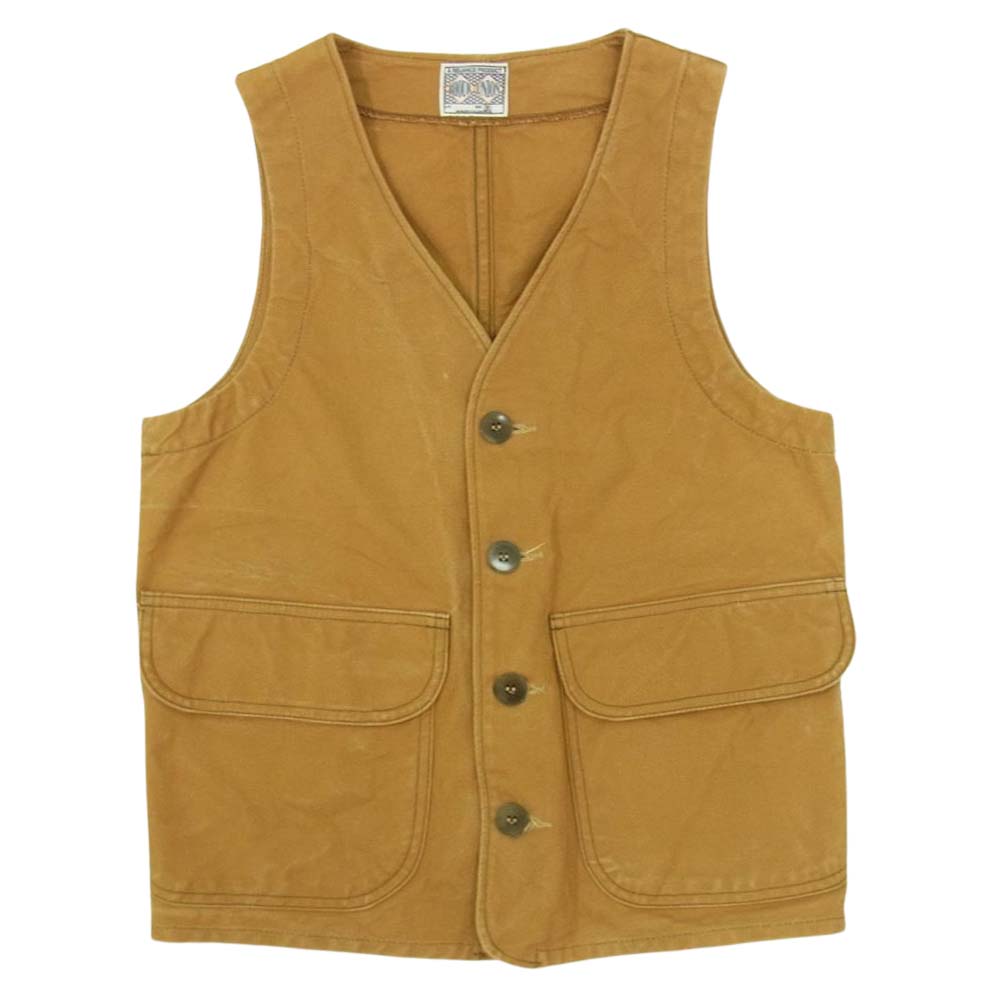 The REAL McCOY'S ザリアルマッコイズ JOE McCOY ジョーマッコイ 8HOUR UNION キャンバス地 ワーク ベスト ブラウン系 36【中古】