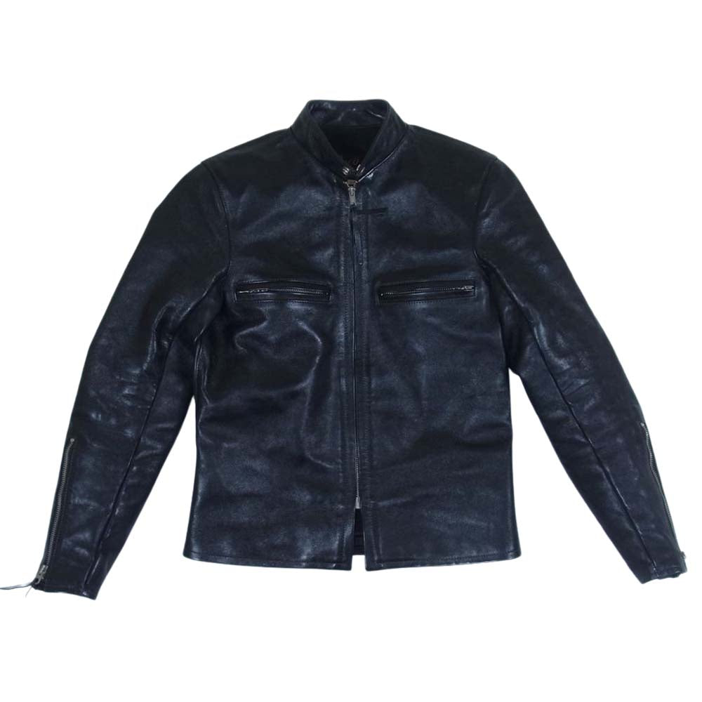 The REAL McCOY'S ザリアルマッコイズ BJ9110  Buco J-100 HORSEHIDE ホースハイド ブコ シングル ライダース ジャケット レザー  ブラック系 34【中古】