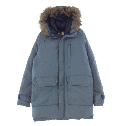 THE NORTH FACE ノースフェイス ND2470N RHC ロンハーマン 別注 PURPLE LABEL パープル レーベル フーディ ダウン コート ライトブルー系 L【中古】