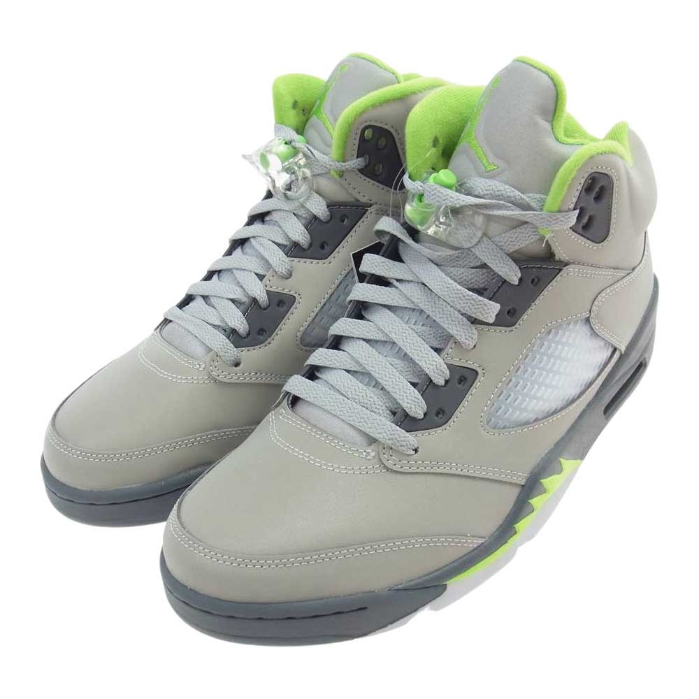 NIKE ナイキ 22SS DM9014-003 AIR JORDAN 5 RETORO Green Bean エアジョーダン レトロ ハイカットスニーカー グレー系 グリーン系 29.0cm【新古品】【未使用】【中古】