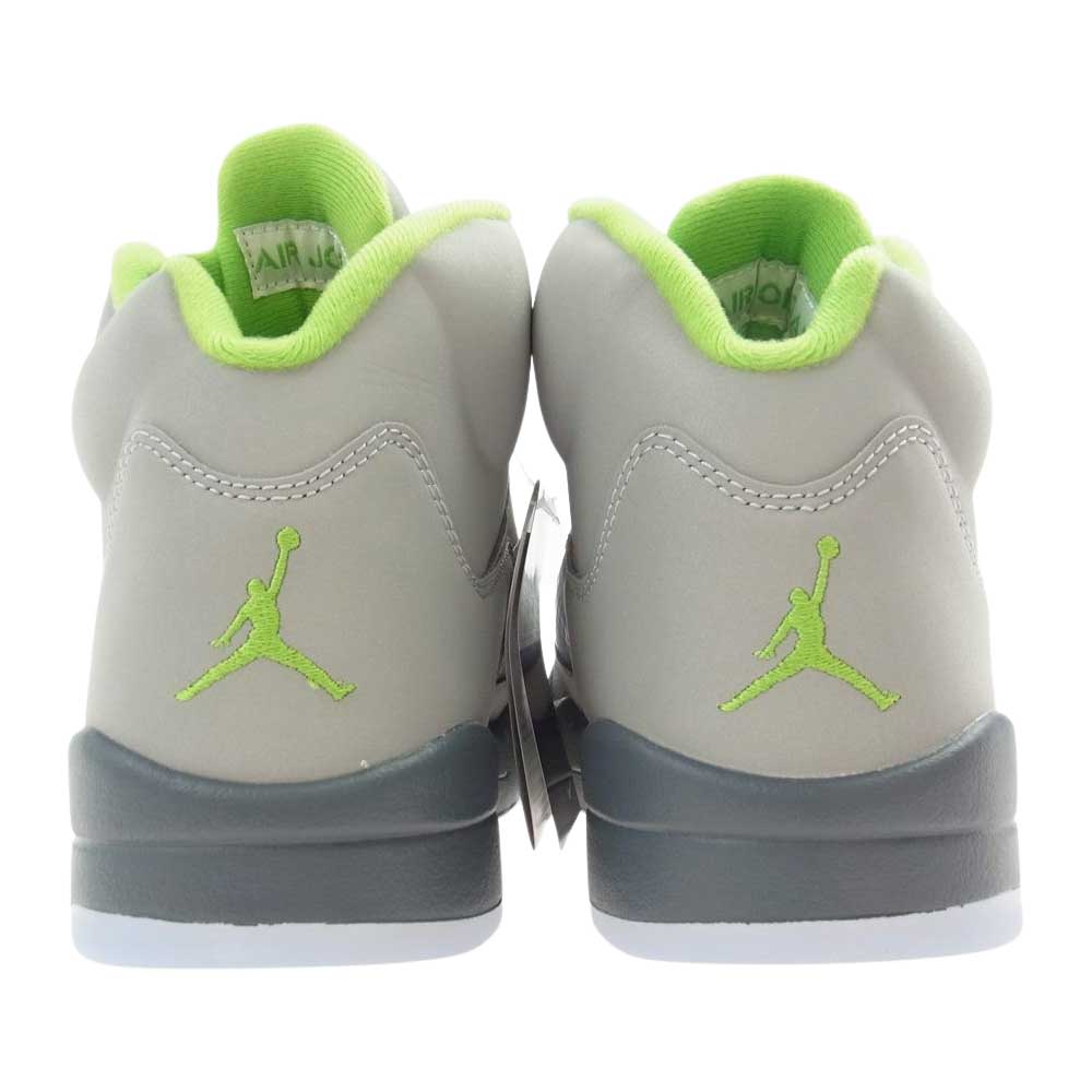 NIKE ナイキ 22SS DM9014-003 AIR JORDAN 5 RETORO Green Bean エアジョーダン レトロ ハイカットスニーカー グレー系 グリーン系 29.0cm【新古品】【未使用】【中古】