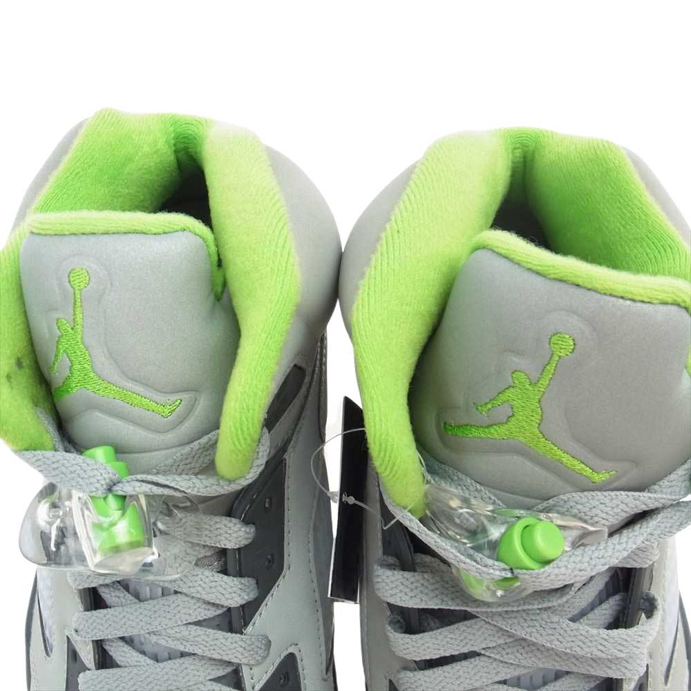 NIKE ナイキ 22SS DM9014-003 AIR JORDAN 5 RETORO Green Bean エアジョーダン レトロ ハイカットスニーカー グレー系 グリーン系 29.0cm【新古品】【未使用】【中古】
