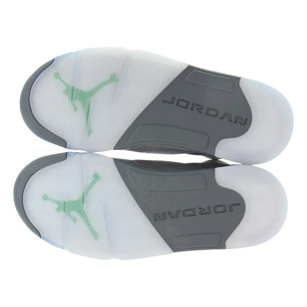 NIKE ナイキ 22SS DM9014-003 AIR JORDAN 5 RETORO Green Bean エアジョーダン レトロ ハイカットスニーカー グレー系 グリーン系 29.0cm【新古品】【未使用】【中古】