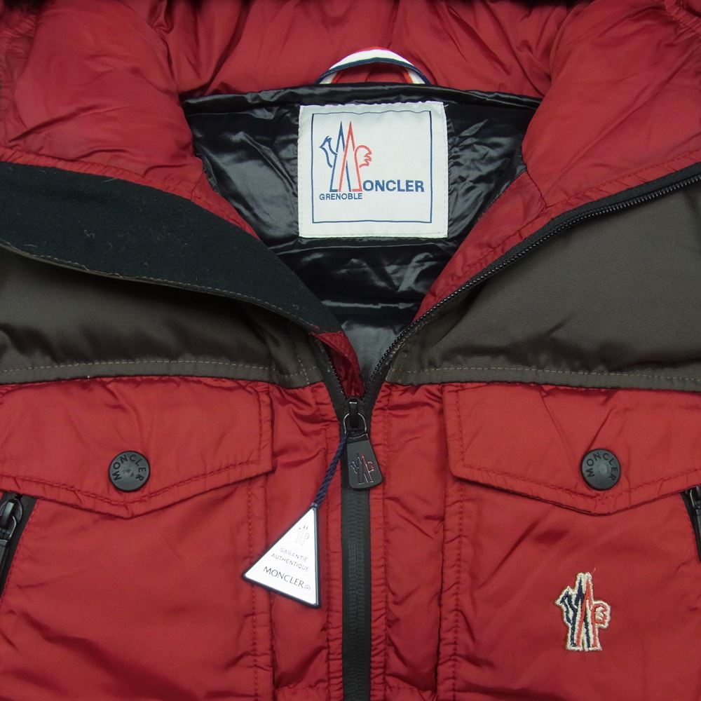 MONCLER モンクレール GRENOBLE グルノーブル VADRET GILET バドレット ダウン ベスト ルーマニア製 レッド系【中古】