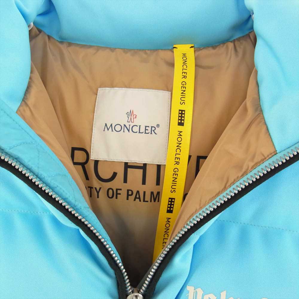 MONCLER モンクレール 21AW G2 09L 1A00019 M1356 国内正規品 Palm Angels RODMAN ジーニアス パームエンジェルス  ロッドマン ライン ダウンジャケット ライトブルー系 1【新古品】【未使用】【中古】