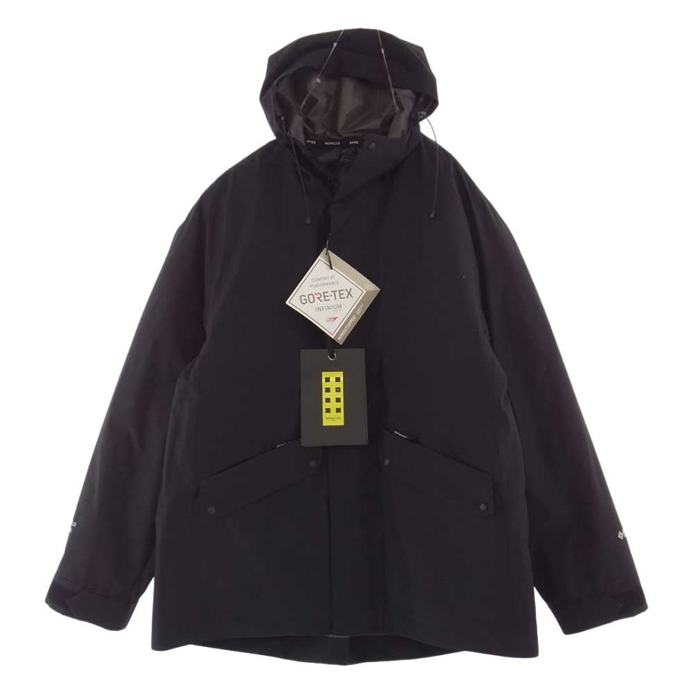 MONCLER モンクレール 21AW G2 09K 1A00005 M1194 国内正規品 HYKE LANGUARD SHORT GORE-TEX ハイク ランガード フード付き ショート パーカー ダウンジャケット ゴアテックス ブラック系 2【新古品】【未使用】【中古】