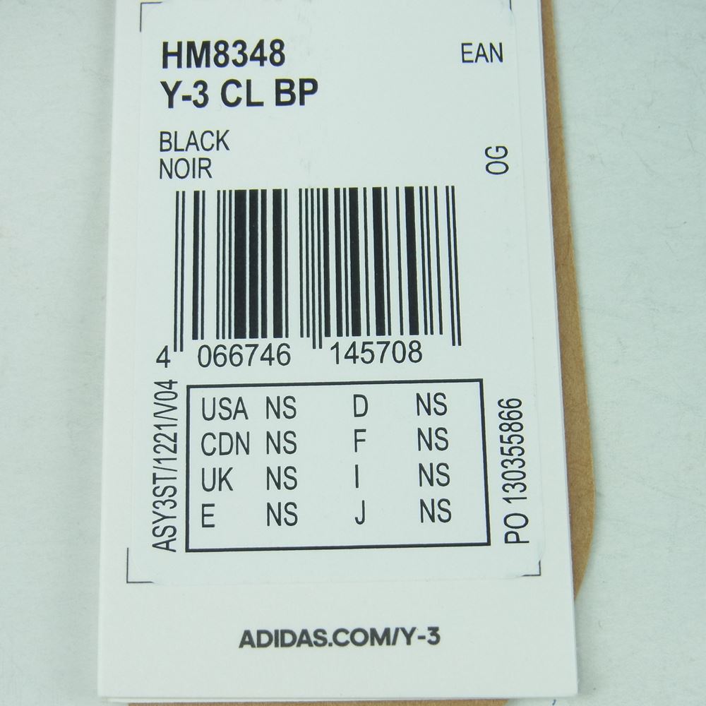 Yohji Yamamoto ヨウジヤマモト HM8348 Y-3 ワイスリー ロゴ刺繍 ナイロン バックパック リュックサック ブラック系【新古品】【未使用】【中古】