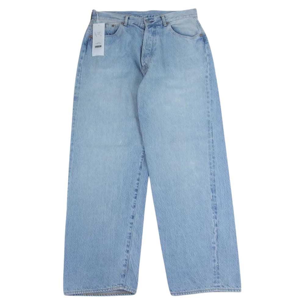 COMOLI コモリ 22SS V01-03009 BLEACH ブリーチ加工 5P ウォッシュ デニムパンツ インディゴブルー系 1【美品】【中古】