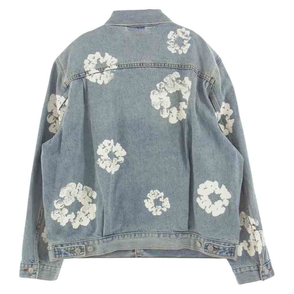 デニムティアーズ PC9-A2318-0003 LEVIS リーバイス TYPE-2 ALL OVER WREATH LIGHT WASH フラワー プリント セカンド デニムジャケット ブルー系 L【中古】