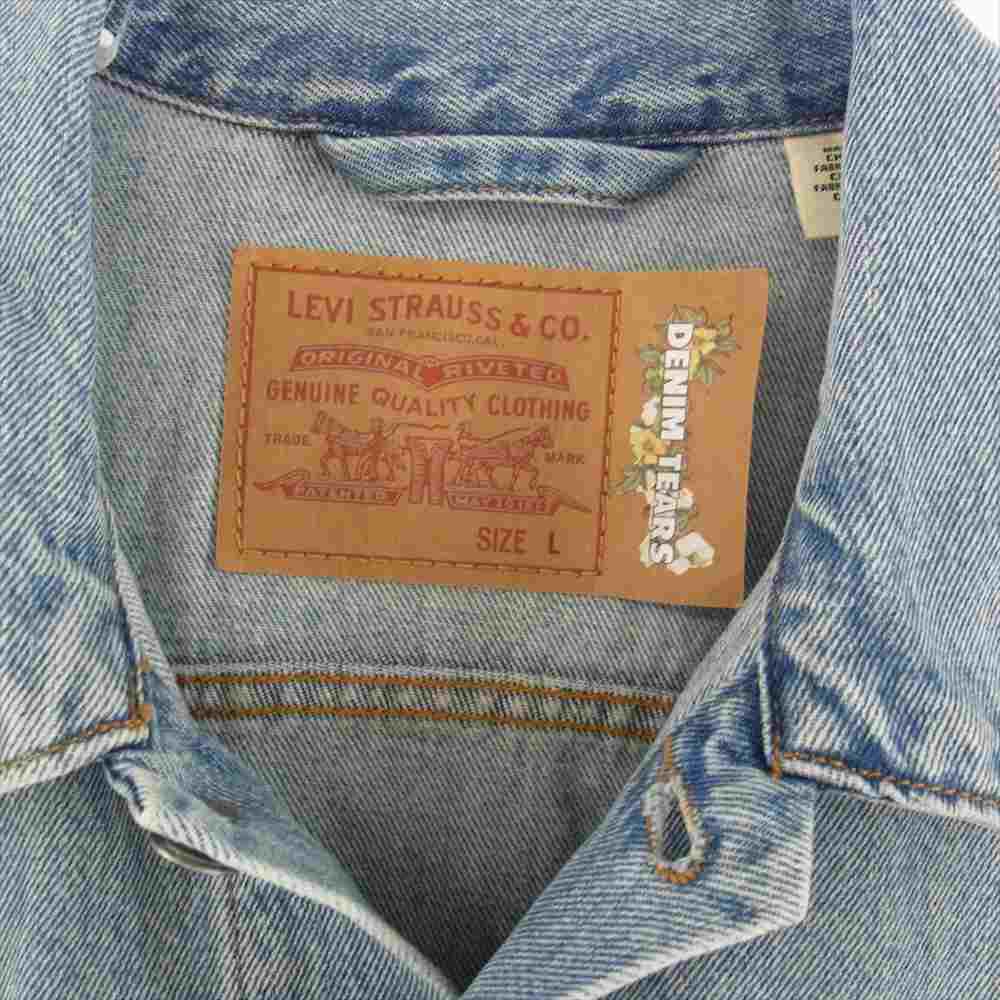 デニムティアーズ PC9-A2318-0003 LEVIS リーバイス TYPE-2 ALL OVER WREATH LIGHT WASH フラワー プリント セカンド デニムジャケット ブルー系 L【中古】