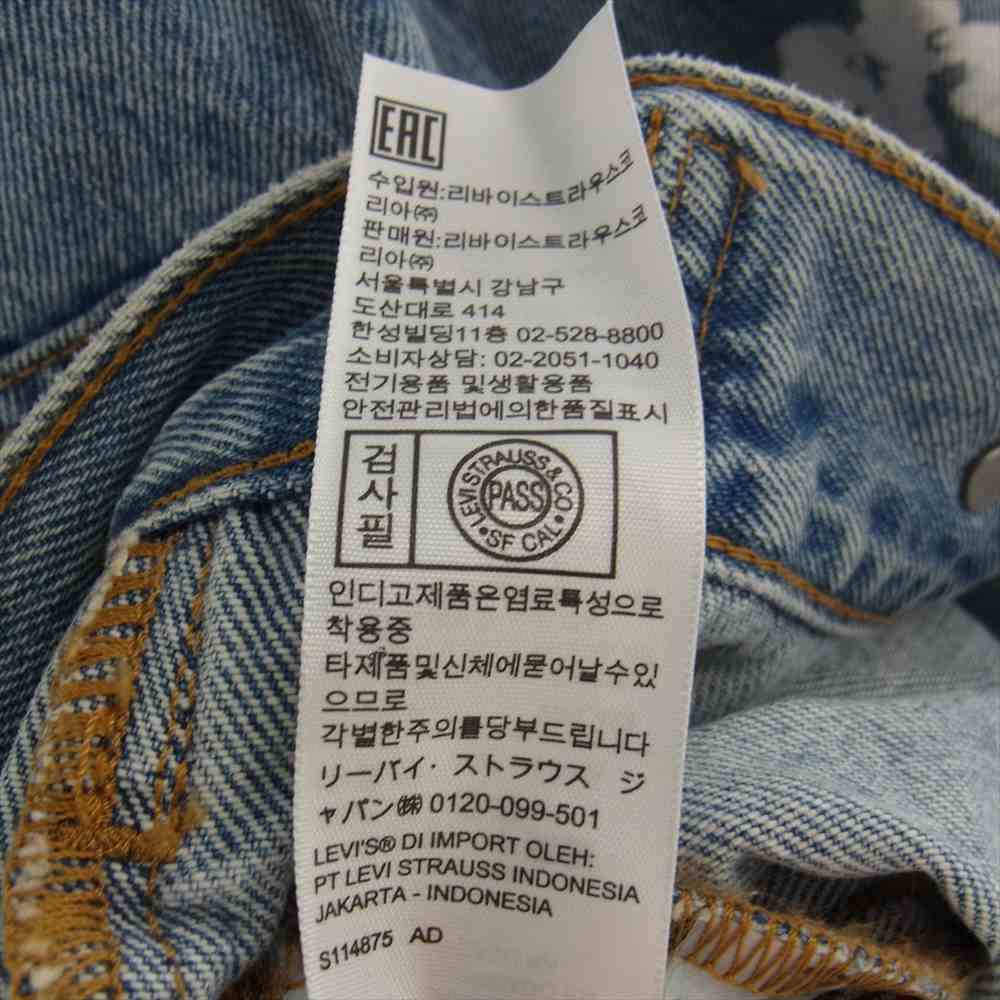 デニムティアーズ PC9-A2318-0003 LEVIS リーバイス TYPE-2 ALL OVER WREATH LIGHT WASH フラワー プリント セカンド デニムジャケット ブルー系 L【中古】