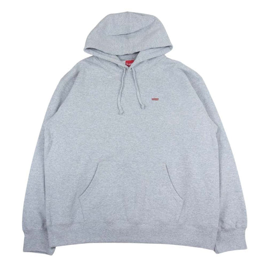 Supreme シュプリーム 22SS Enamel Small Box Hooded Sweatshirt エナメル スモールボックスロゴ スウェット パーカー グレー系 L【新古品】【未使用】【中古】