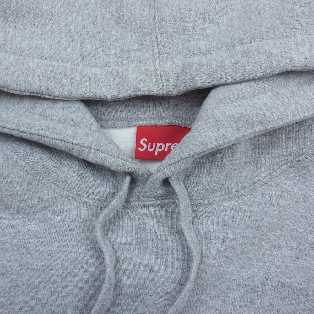 Supreme シュプリーム 22SS Enamel Small Box Hooded Sweatshirt エナメル スモールボックスロゴ スウェット パーカー グレー系 L【新古品】【未使用】【中古】