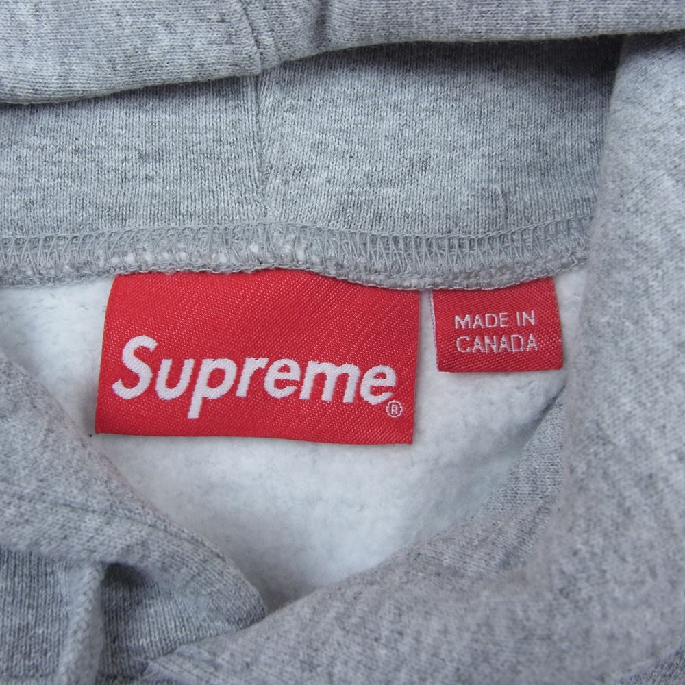 Supreme シュプリーム 22SS Enamel Small Box Hooded Sweatshirt エナメル スモールボックスロゴ スウェット パーカー グレー系 L【新古品】【未使用】【中古】