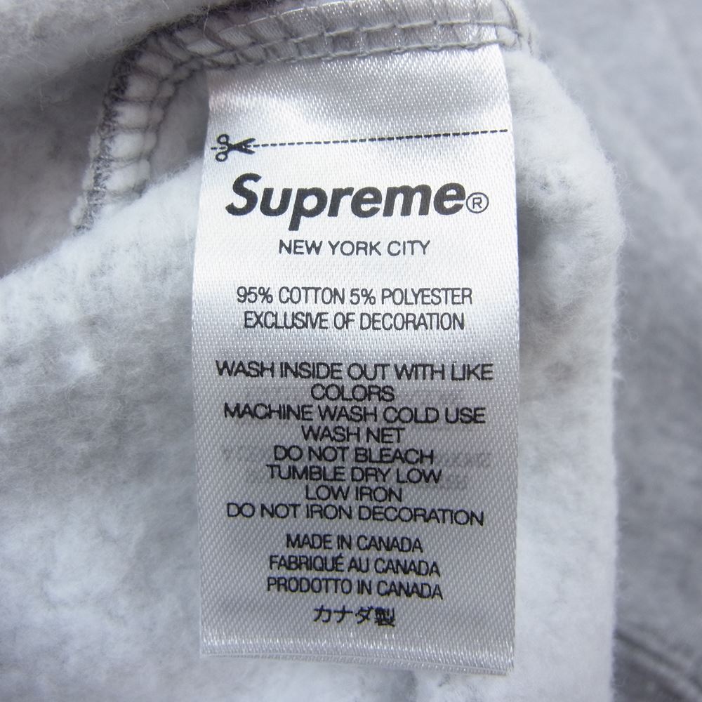 Supreme シュプリーム 22SS Enamel Small Box Hooded Sweatshirt エナメル スモールボックスロゴ スウェット パーカー グレー系 L【新古品】【未使用】【中古】