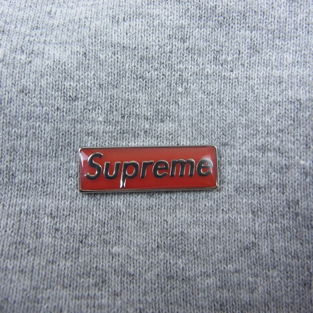 Supreme シュプリーム 22SS Enamel Small Box Hooded Sweatshirt エナメル スモールボックスロゴ スウェット パーカー グレー系 L【新古品】【未使用】【中古】