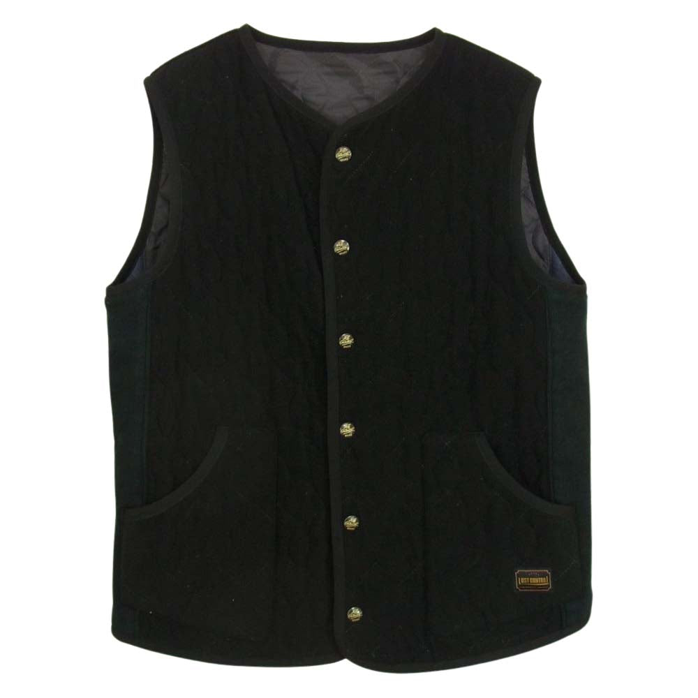 LOST CONTROL ロストコントロール Reversible Inner Q-Vest リバーシブル キルト ベスト ブラック系 3【中古】