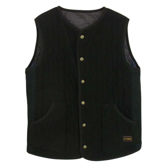 LOST CONTROL ロストコントロール Reversible Inner Q-Vest リバーシブル キルト ベスト ブラック系 3【中古】