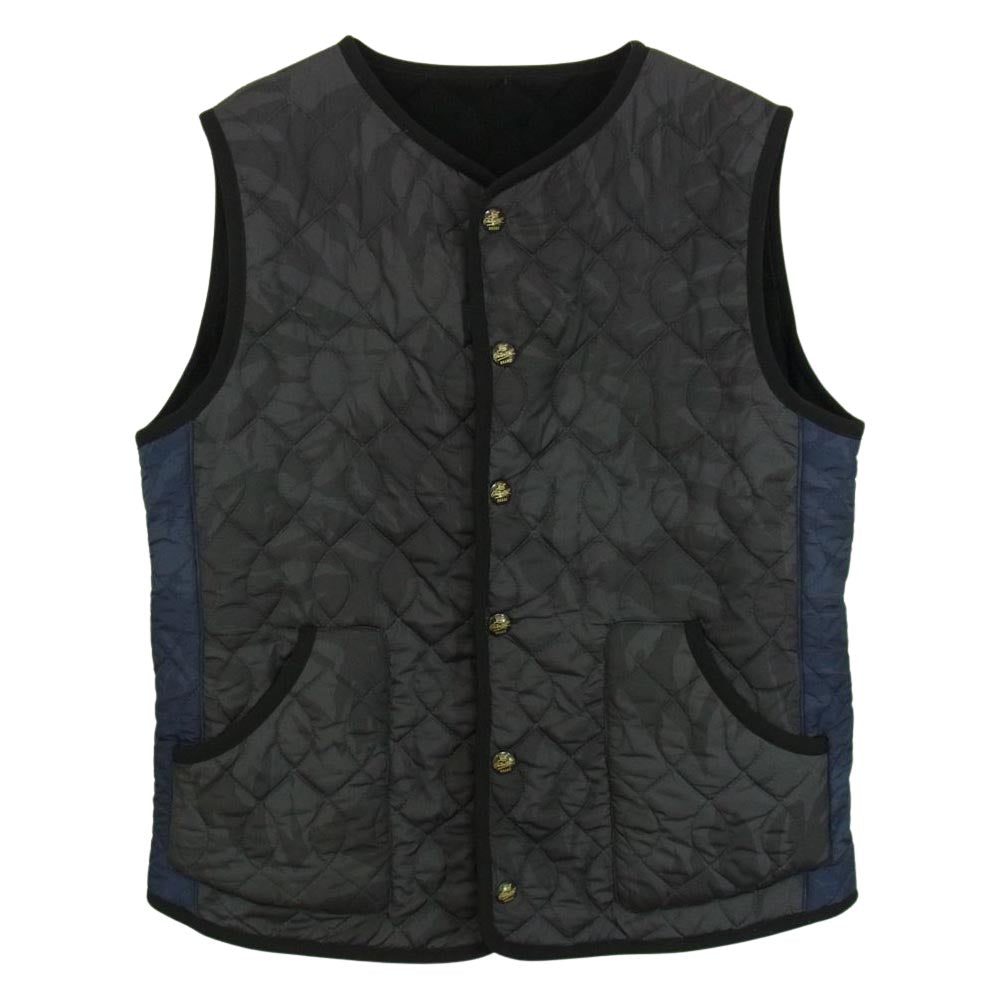 LOST CONTROL ロストコントロール Reversible Inner Q-Vest リバーシブル キルト ベスト ブラック系 3【中古】
