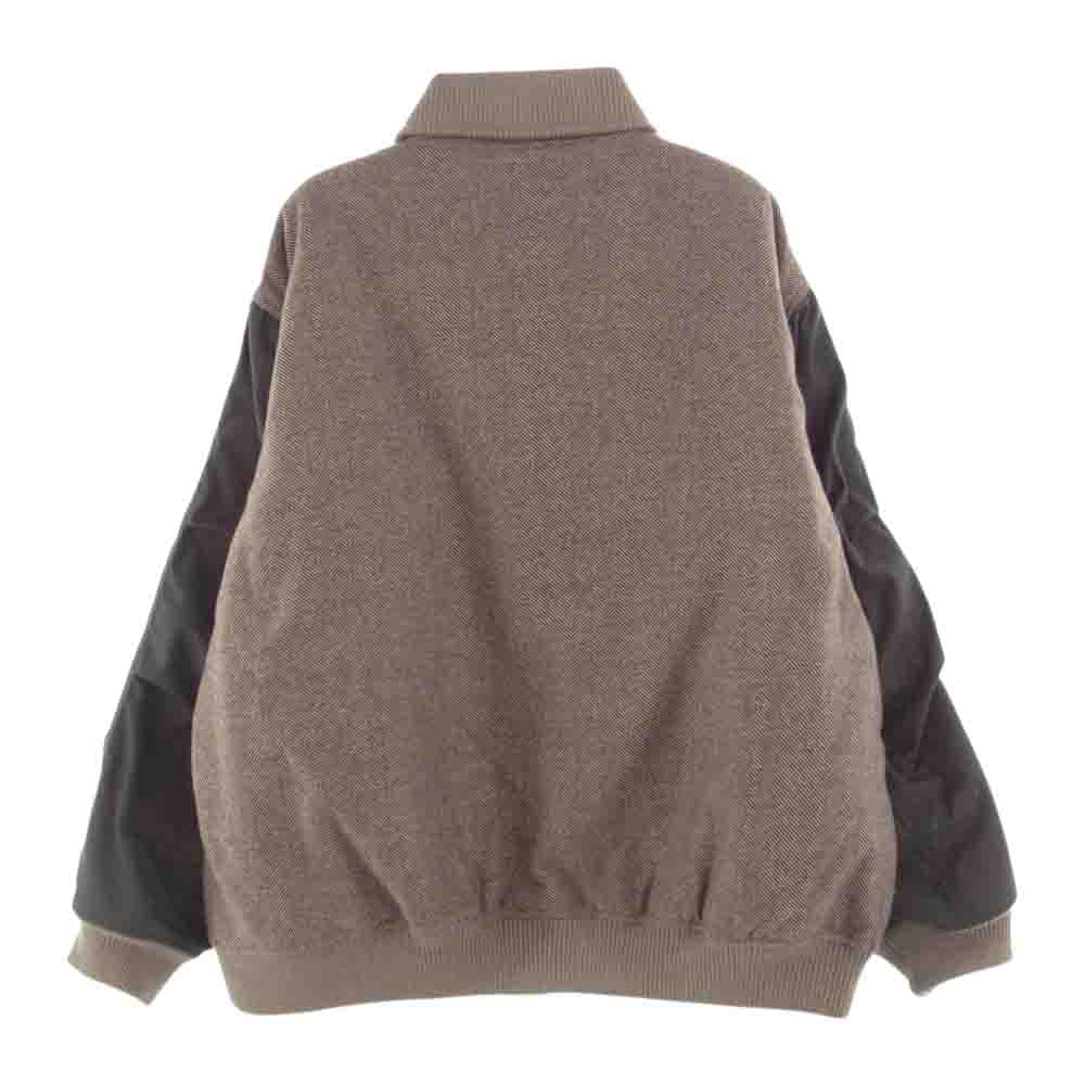 THE NORTH FACE ノースフェイス NY2261N PURPLE LABEL Tweed Varsity Jacket パープルレーベル ツイード バーシティー 中綿 ジャケット グレー系 グレイッシュブラウン系 XL【中古】