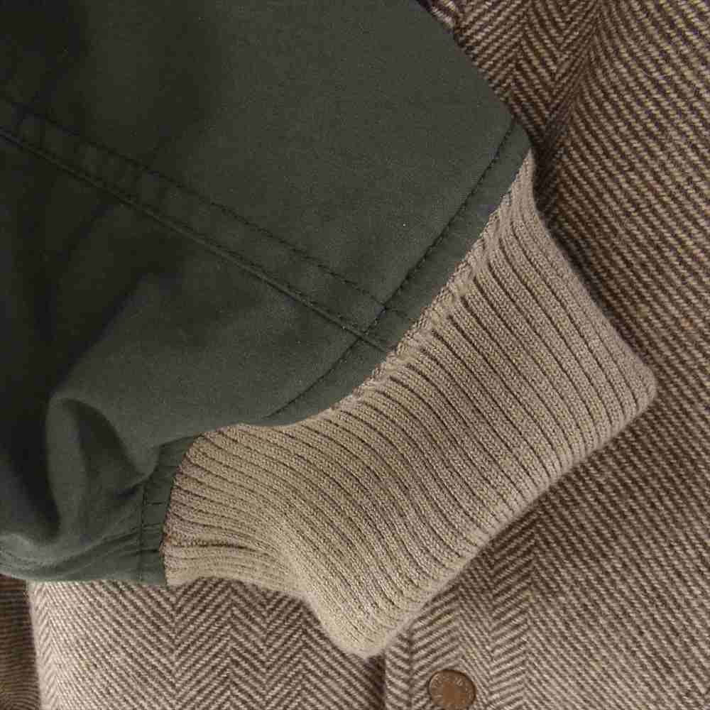 THE NORTH FACE ノースフェイス NY2261N PURPLE LABEL Tweed Varsity Jacket パープルレーベル ツイード バーシティー 中綿 ジャケット グレー系 グレイッシュブラウン系 XL【中古】