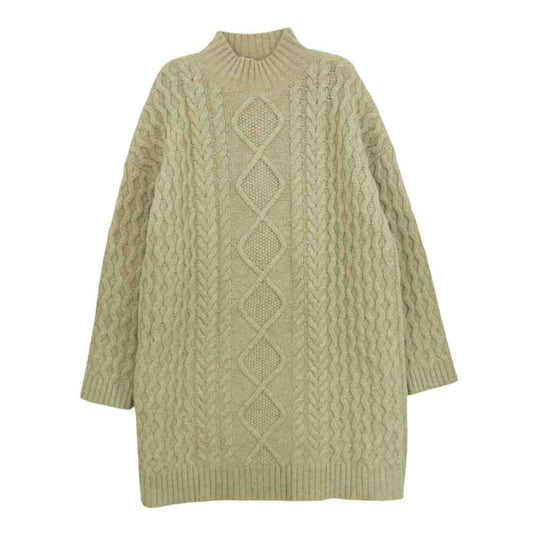 MAX MARA マックスマーラ 53260403 6 75 Weekend ウィークエンド ボトルネック ウール ケーブル ロング ニット ワンピース ベージュ系 S【中古】
