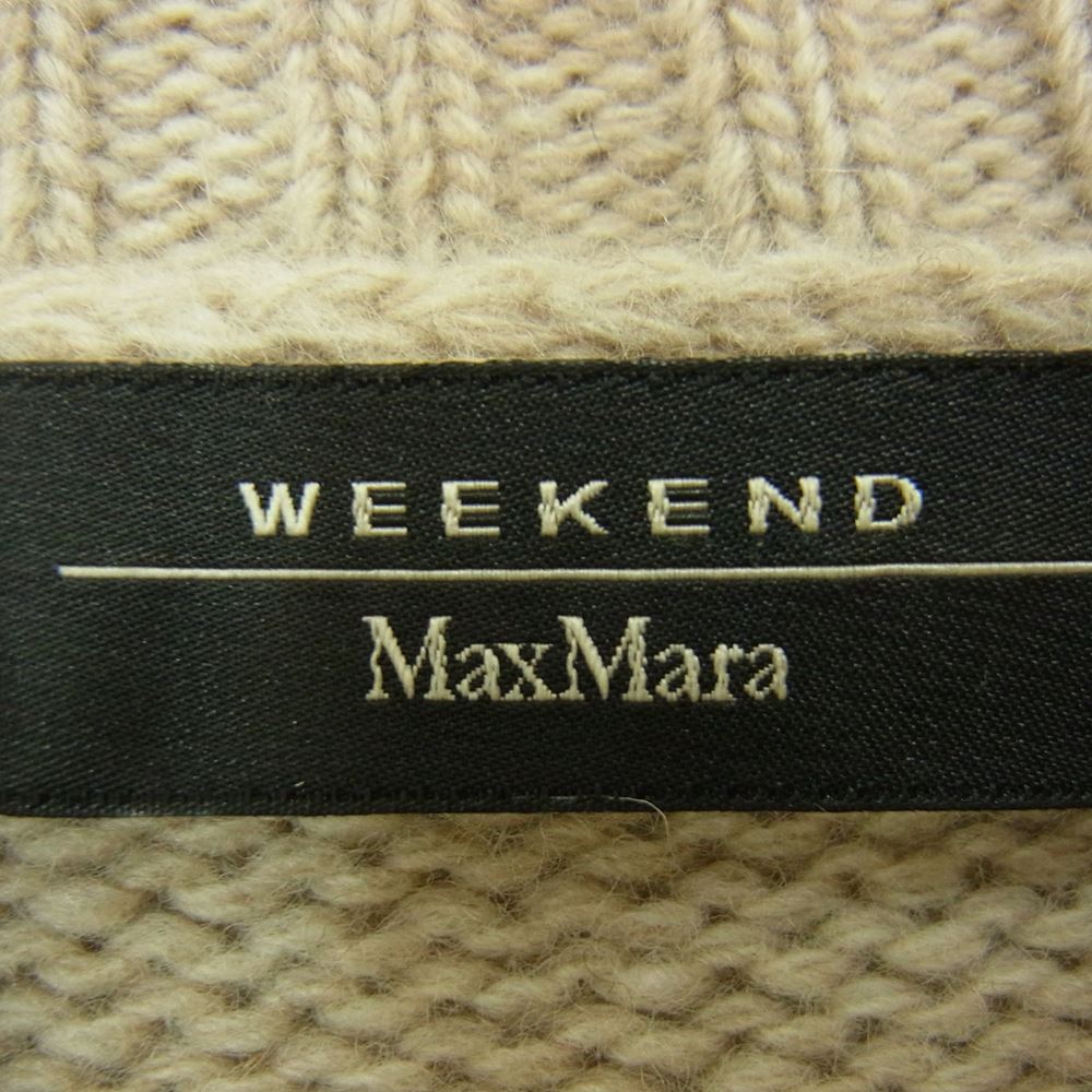 MAX MARA マックスマーラ 53260403 6 75 Weekend ウィークエンド ボトルネック ウール ケーブル ロング ニット ワンピース ベージュ系 S【中古】