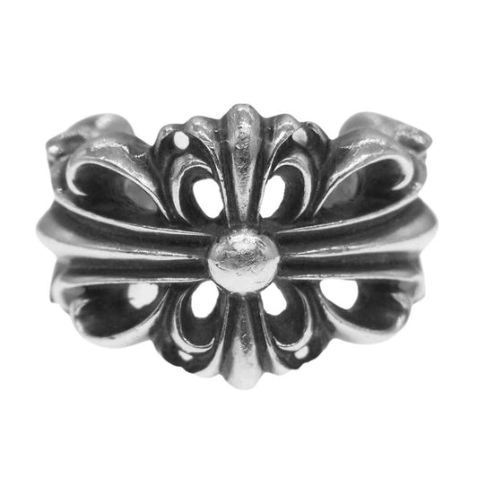 CHROME HEARTS クロムハーツ（原本無） ダブルフローラルクロス リング シルバー系【中古】