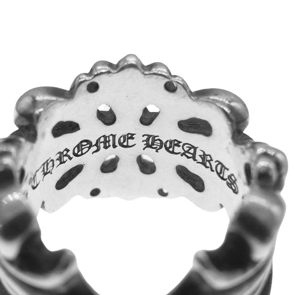 CHROME HEARTS クロムハーツ（原本無） ダブルフローラルクロス リング シルバー系【中古】