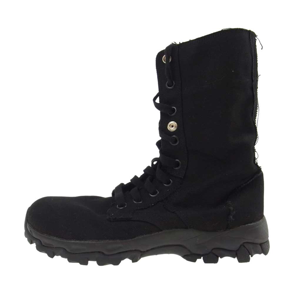 Yohji Yamamoto POUR HOMME ヨウジヤマモトプールオム 19AW ミリタリー キャンバス ハイカット ブーツ  ブラック系 3【中古】
