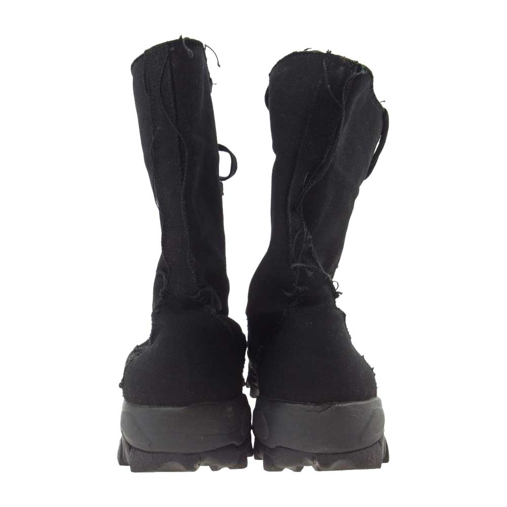 Yohji Yamamoto POUR HOMME ヨウジヤマモトプールオム 19AW ミリタリー キャンバス ハイカット ブーツ  ブラック系 3【中古】