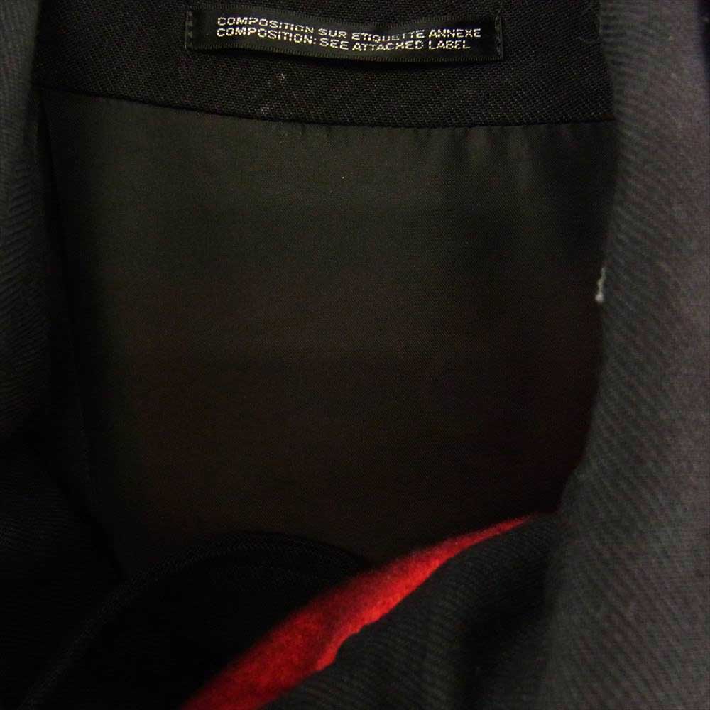 Yohji Yamamoto POUR HOMME ヨウジヤマモトプールオム 18AW HV-J29-822 赤フラノ ストール ジャケット ブラック系 レッド系 2【美品】【中古】