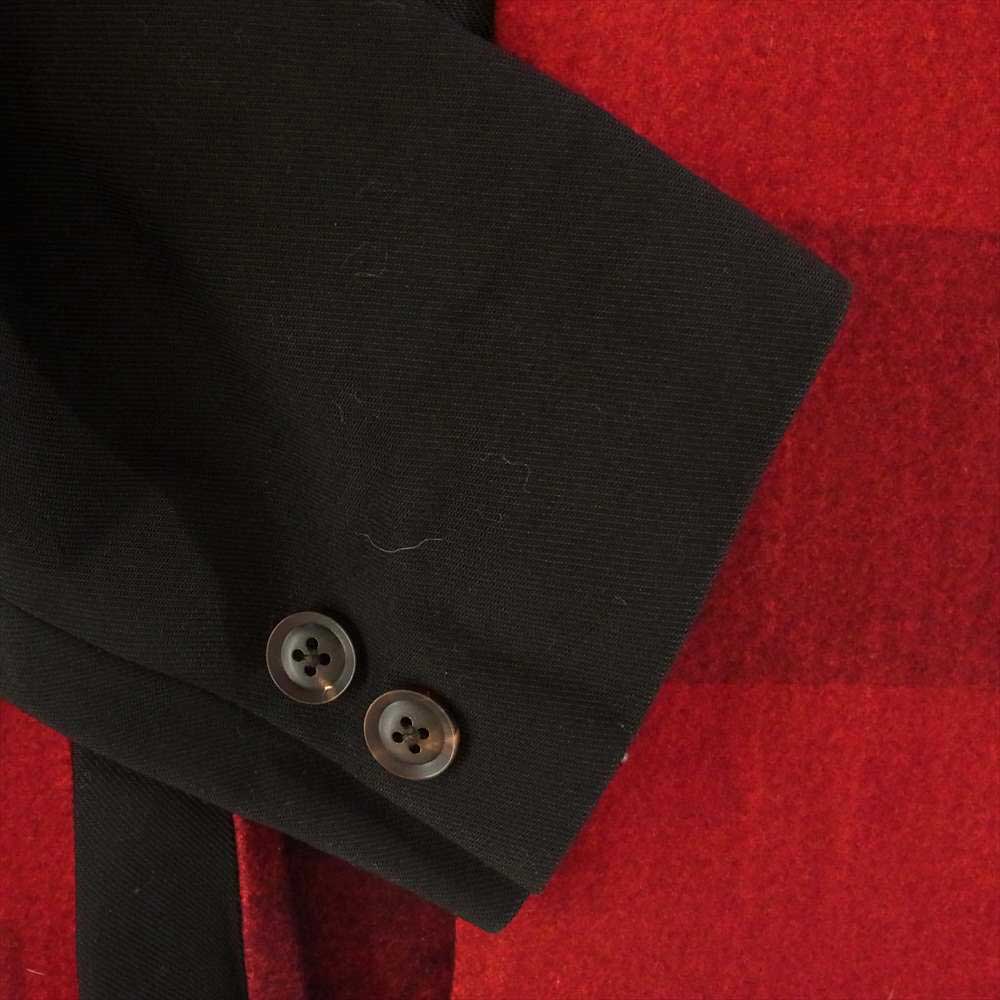 Yohji Yamamoto POUR HOMME ヨウジヤマモトプールオム 18AW HV-J29-822 赤フラノ ストール ジャケット ブラック系 レッド系 2【美品】【中古】