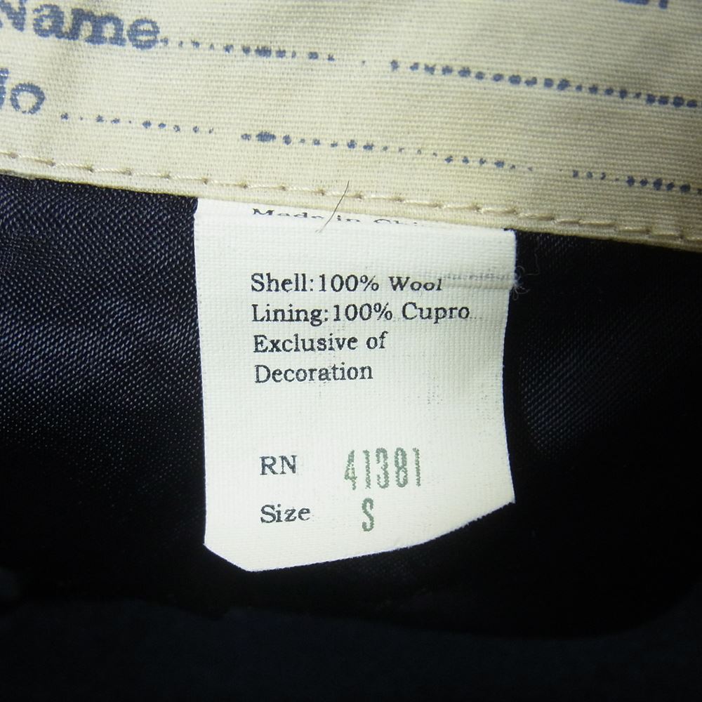 RRL ダブルアールエル 41381 P-COAT ウール Pコート ブラック系 ダークネイビー系 S【中古】